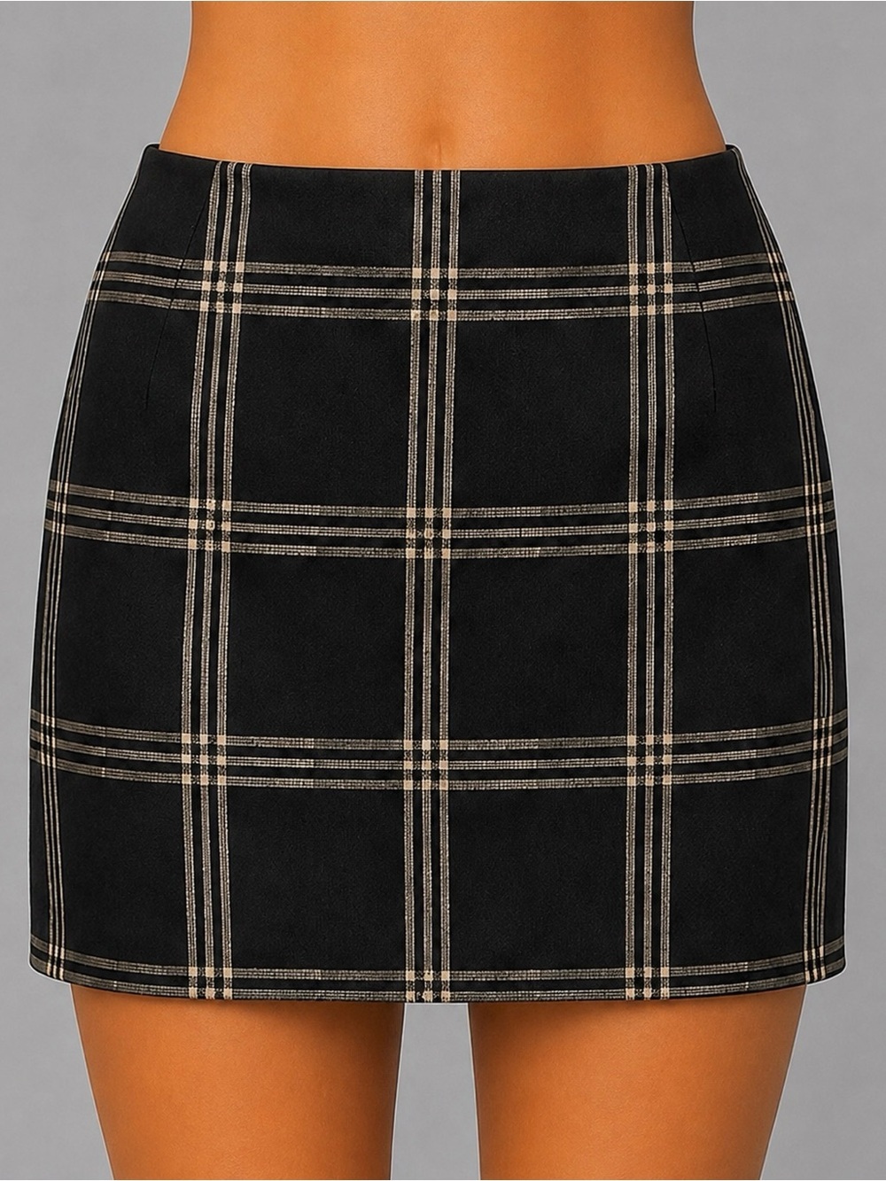 INC International Concepts Plaid Versatile Mini skirt